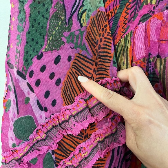 FARM Rio Pink and Green Maxi Dress - Picture 9 of 13